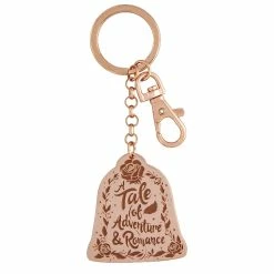 Cheap ???? Disney Keychain - Belle Quote - Adventure Awaits - Rose Gold ⭐