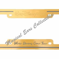 Flash Sale ✔️ Disney License Plate Frame - Dreams Come True - Disney World - Gold 🎁
