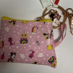 Discount 🛒 Disney Coin Pouch Keychain - Minnie Mouse Rainbow ✔️