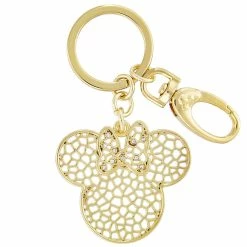 Best Sale 🤩 Disney Keychain - Minnie Mouse Webbed Icon - Gold 🛒
