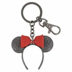 Promo ⌛ Disney Keychain - Minnie Mouse Ears Headband Hat - Black 🌟