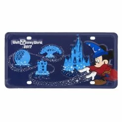 New 👍 Disney License Plate - 2017 Sorcerer Mickey Mouse - Walt Disney World 🎉