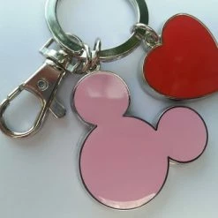 Discount ???? Disney Keychain - Mickey Mouse And Heart Charms - Metal ✨