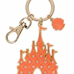 Brand new 🌟 Disney Keychain - Fantasyland Castle - Coral 🔥