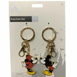Best Pirce ✨ Disney Keychain Set - Mickey And Minnie Mouse Kiss - Gold 🛒