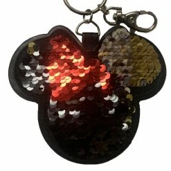 Deals ???? Disney Keychain - Minnie Mouse - Reversible Flip Sequin ⌛